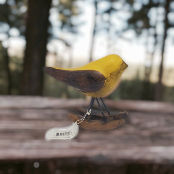 Resin Rocking Bird by Transpac - Goldfinch, Warbler, Western Tanager NWT - Picture 3 of 7